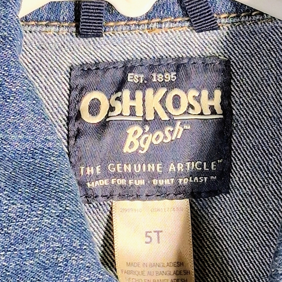 Oshkosh B'gosh Boy's 5T Med. Wash Snap Button Down Jean/Denim Jacket - Picture 2 of 9